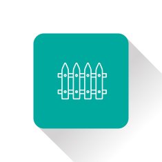 Garden fence vector icon