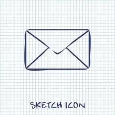 sketch icon of mail