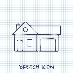Home and garage vector illustration N3