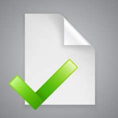 Paper symbol Check