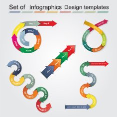 Set of infographics design templates Vector illustration N3