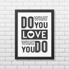 Quote typographical Background in realistic square black frame on the N5