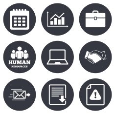Office documents and business icons N11