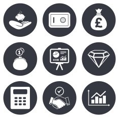 Money cash and finance icons Handshake sign N2