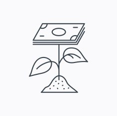 Profit icon Money savings sign