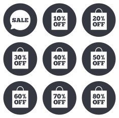 Sale discounts icons Special offer signs N2