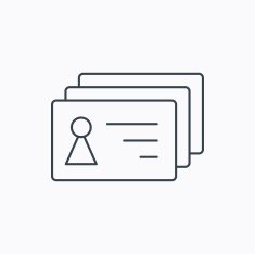 Contact cards icon Identification badges sign