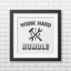 Quote typographical Background in realistic square black frame on the N8