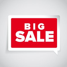 Big sale label vector