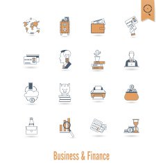 business and finance icon set N19