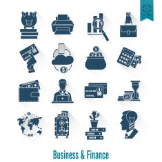 business and finance icon set N22
