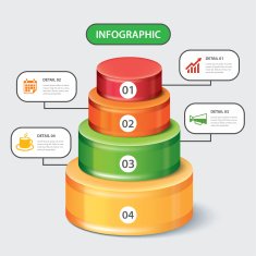 circular bar infographic template