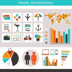 Travel infographic with icons and elements