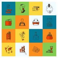 business and finance icon set N26