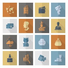 business and finance icon set N27