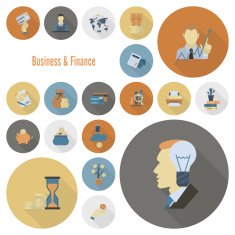 business and finance icon set N28