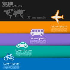 Transportation info graphic vector