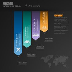 Transportation infographic vector