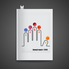 Cover Annual Report 2016 Modern Vector abstract brochure