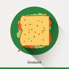 Vector minimalist toast in a flat style