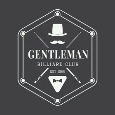 Vintage billiard label emblem and logo