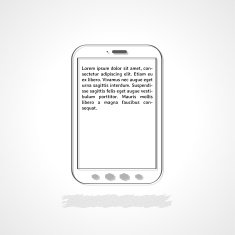 phone with sample text