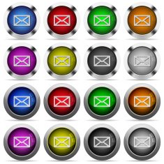 Set of color mail web buttons