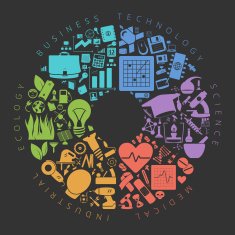 Business technology and science icons infographics