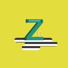 The letter of the alphabet - Z Zero zip zebra crossing