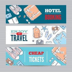 Travel horizontal banners