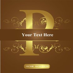 Vector of Letter in the old vintage style ABC concept N14