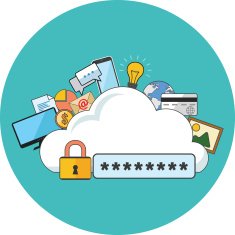 Internet security concept Flat design