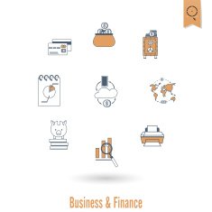 business and finance icon set N36