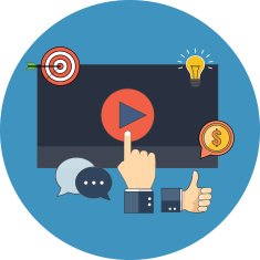 Media marketing concept Flat design