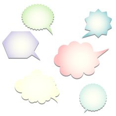 Set of vector speech bubbles