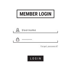 Clean Member Login Design N2