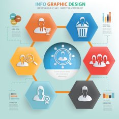 Businessman info graphic design vector