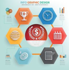 Business info graphic design vector