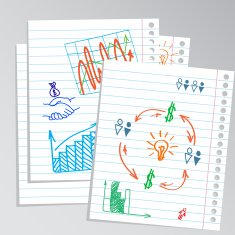 Concept of idea Business hand drawn doodles