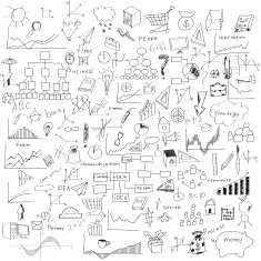 Vector business doodles