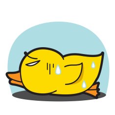 dUCK TIRED VECTOR CARTOON Set 54