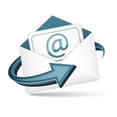 Open envelope Email concept with paper sheet and arrow
