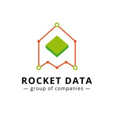 Vector modern A and M letters charts logotype Marketing rocket
