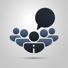 The Real Leader - Business Men Icons with Speech Bubble