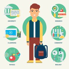 Occupation Student Vector illustration flat style