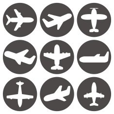 Airplane icons vector