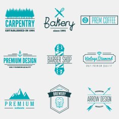 Retro Vintage Insignias set vector design elements business signs identity N16