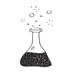 Simple doodle of a test tube