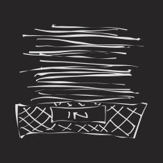 Simple doodle of an in tray