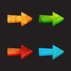 Isolated triangle polygonal arrows set